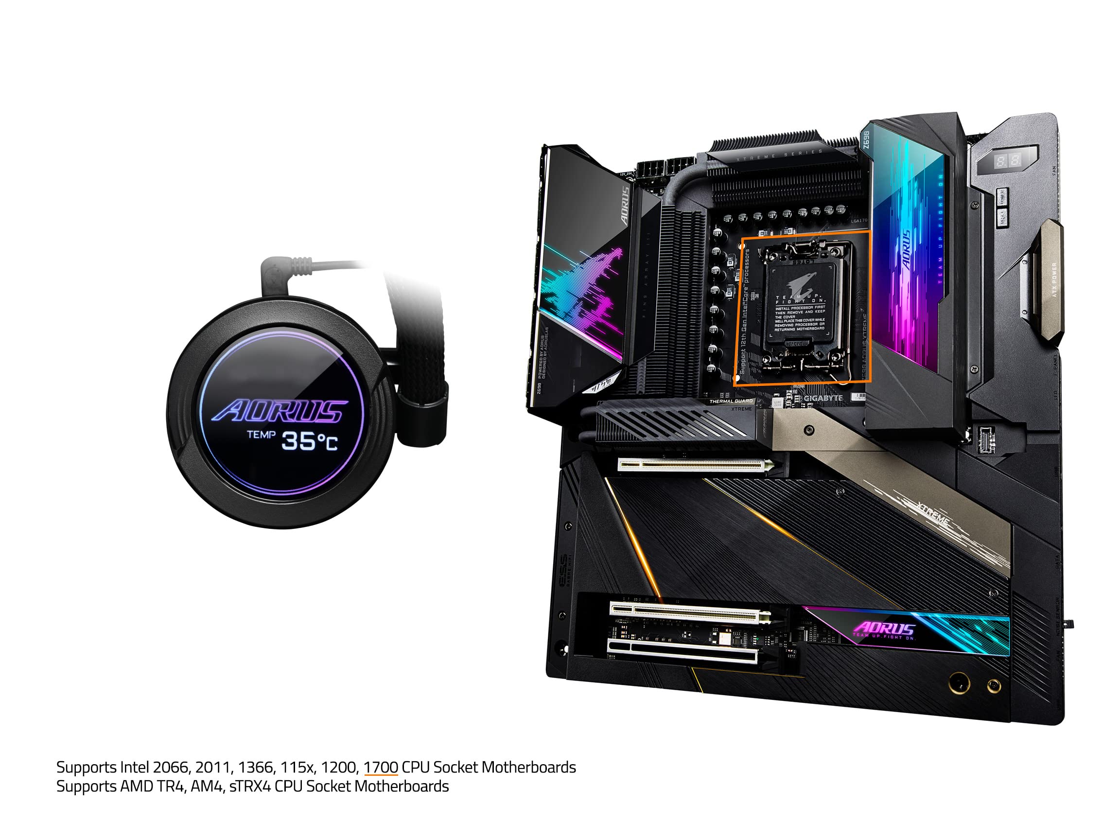 Amazon.co.jp: Gigabyte AORUS WATERFORCE X 280 AIO 液体CPUクーラー