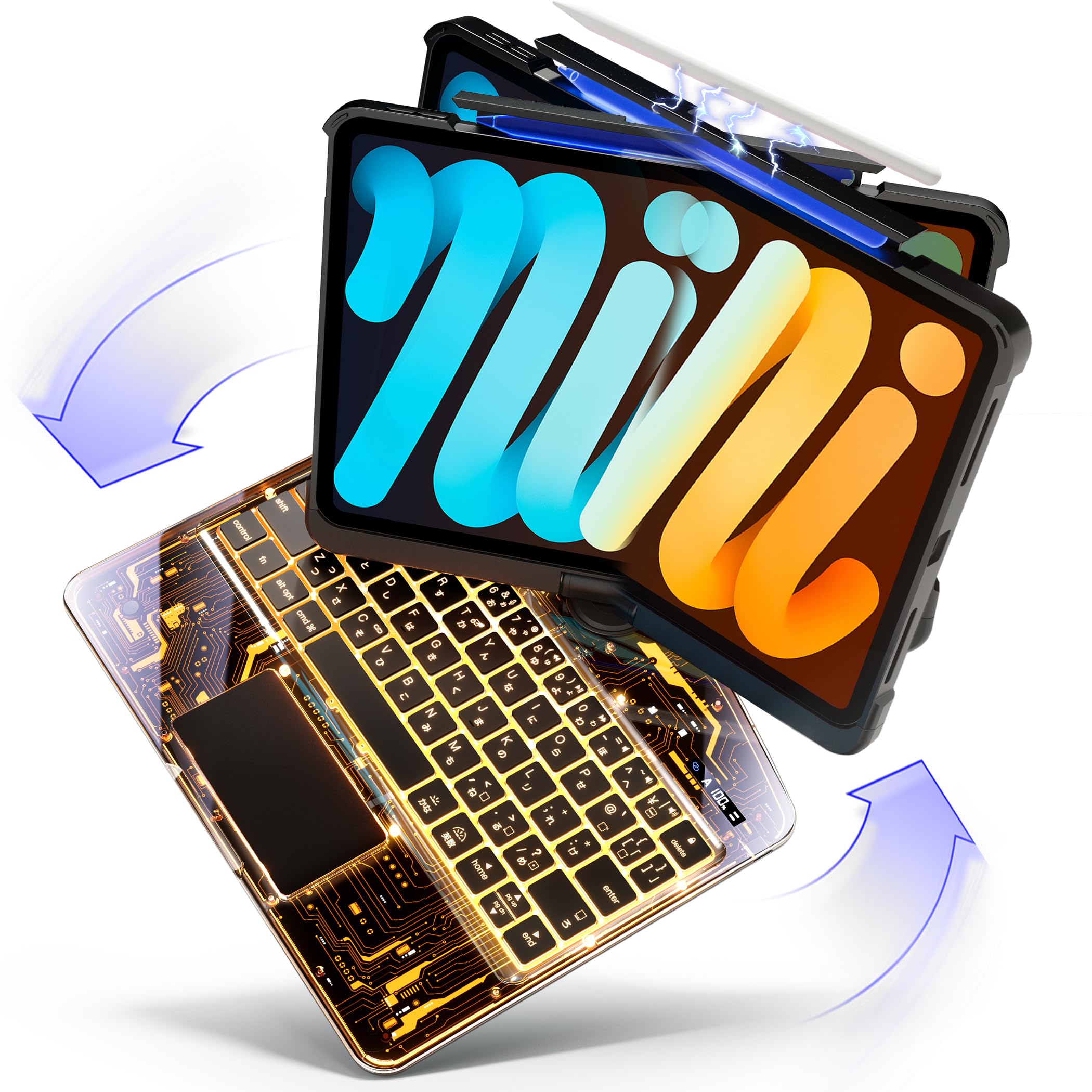 Amazon.co.jp: BJBT ipad Air 11インチ 第4/5/6/7世代 キーボード