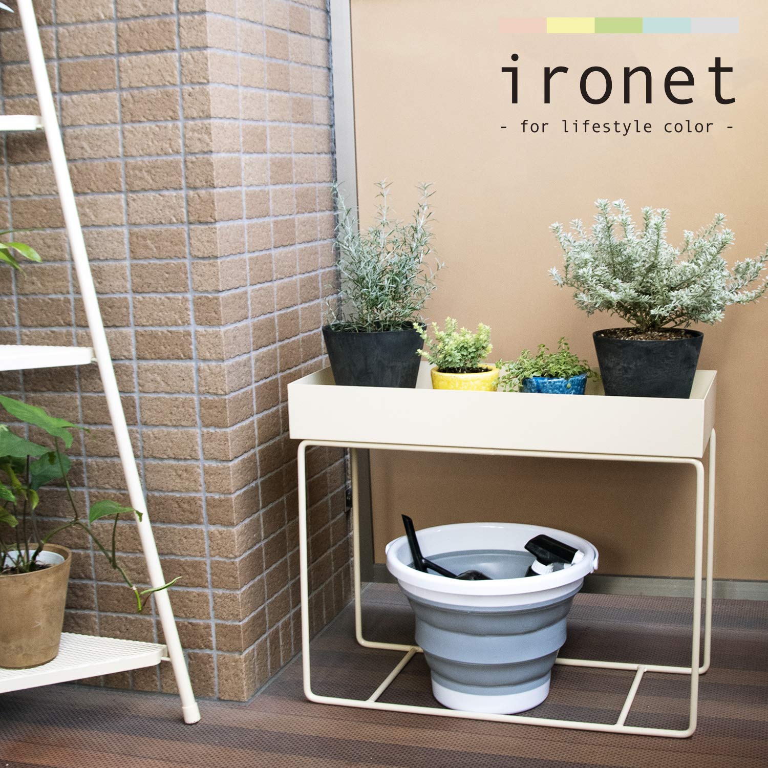 Amazon.co.jp: ironet アイアン フラワースタンド プランター 大型