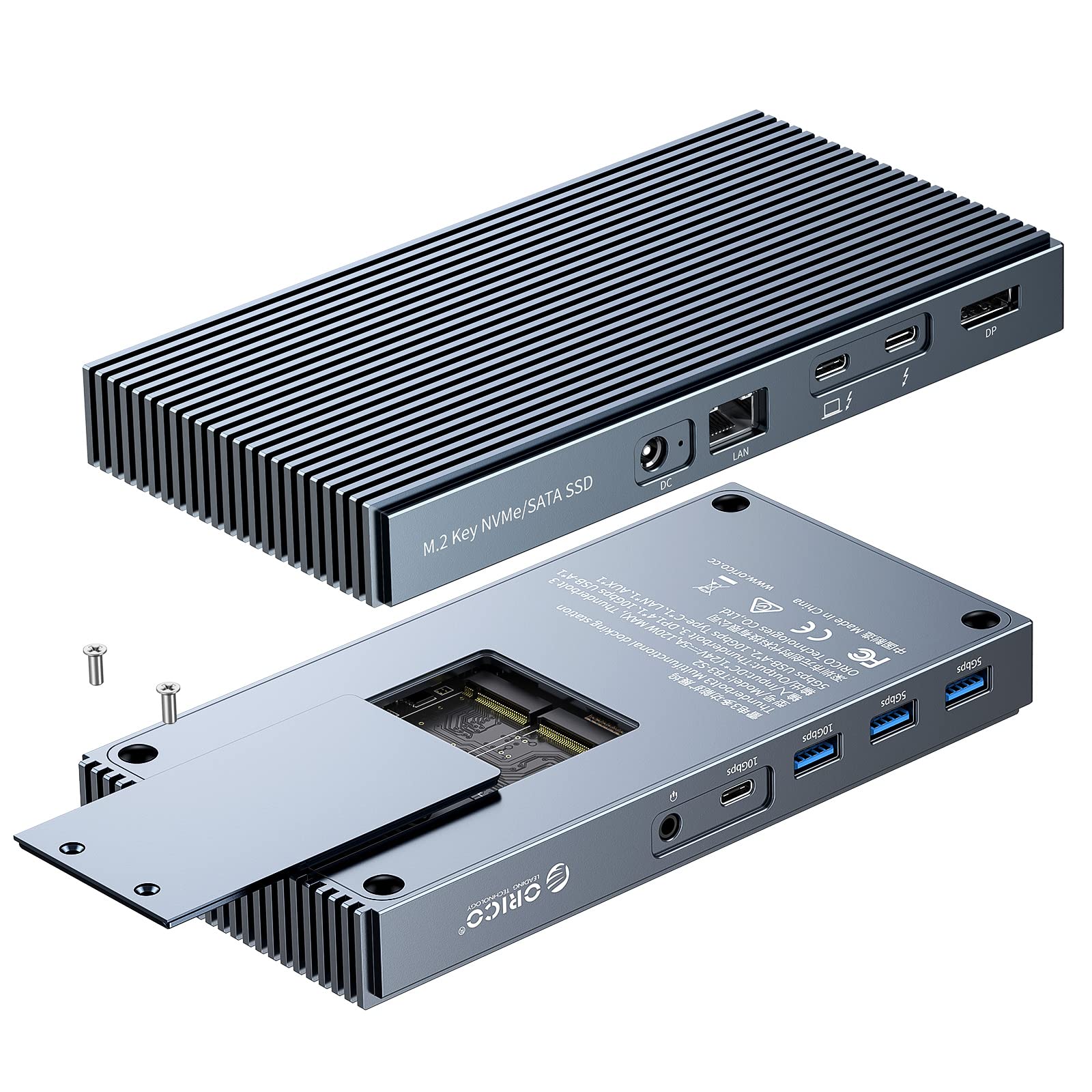 Amazon.com: Thunderbolt 3 Dock 9-en-1 Dual M.2 NVMe/NGFF Enclosure