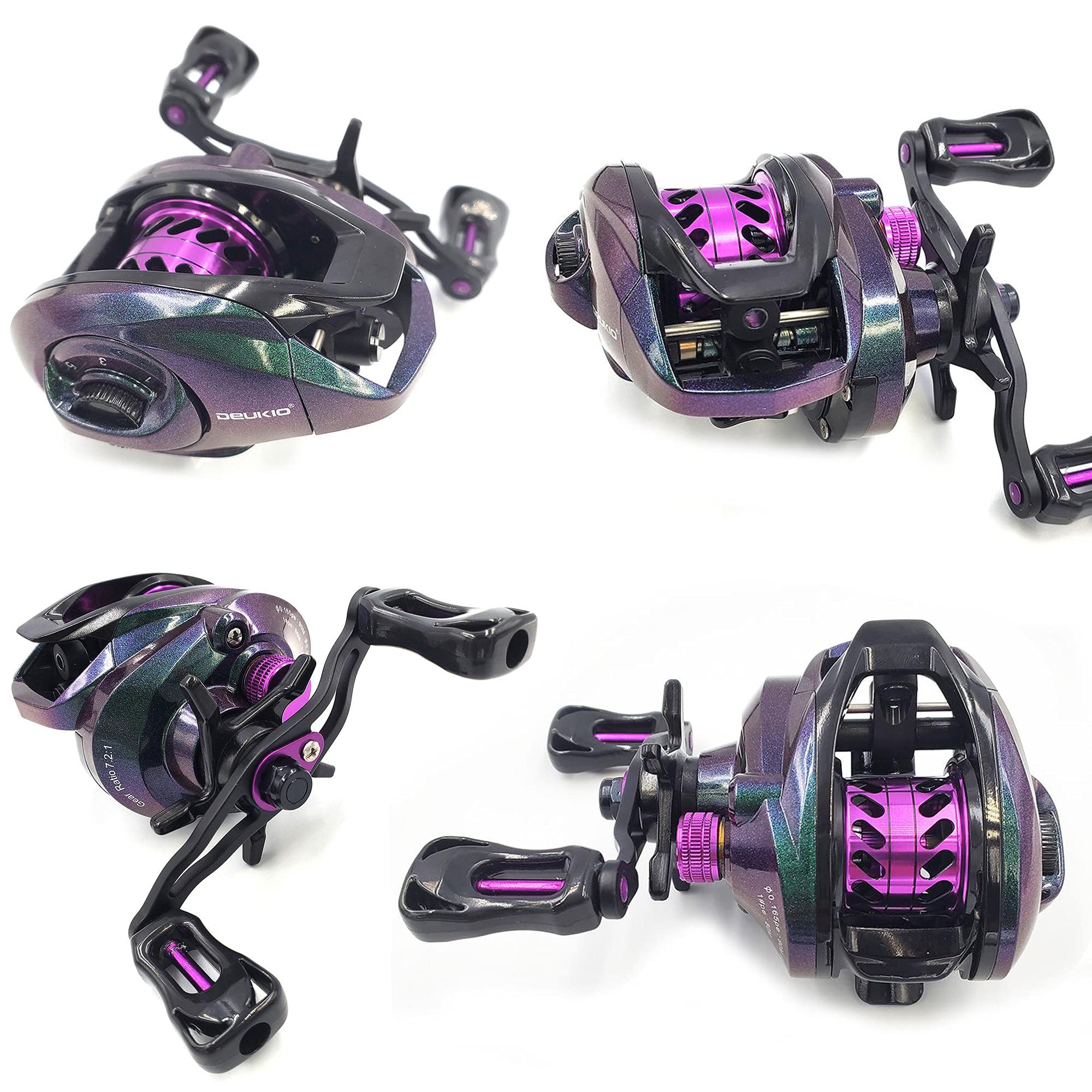 Amazon | VISPREA リール ベイトリール 超軽量 浅溝スプール アルミ