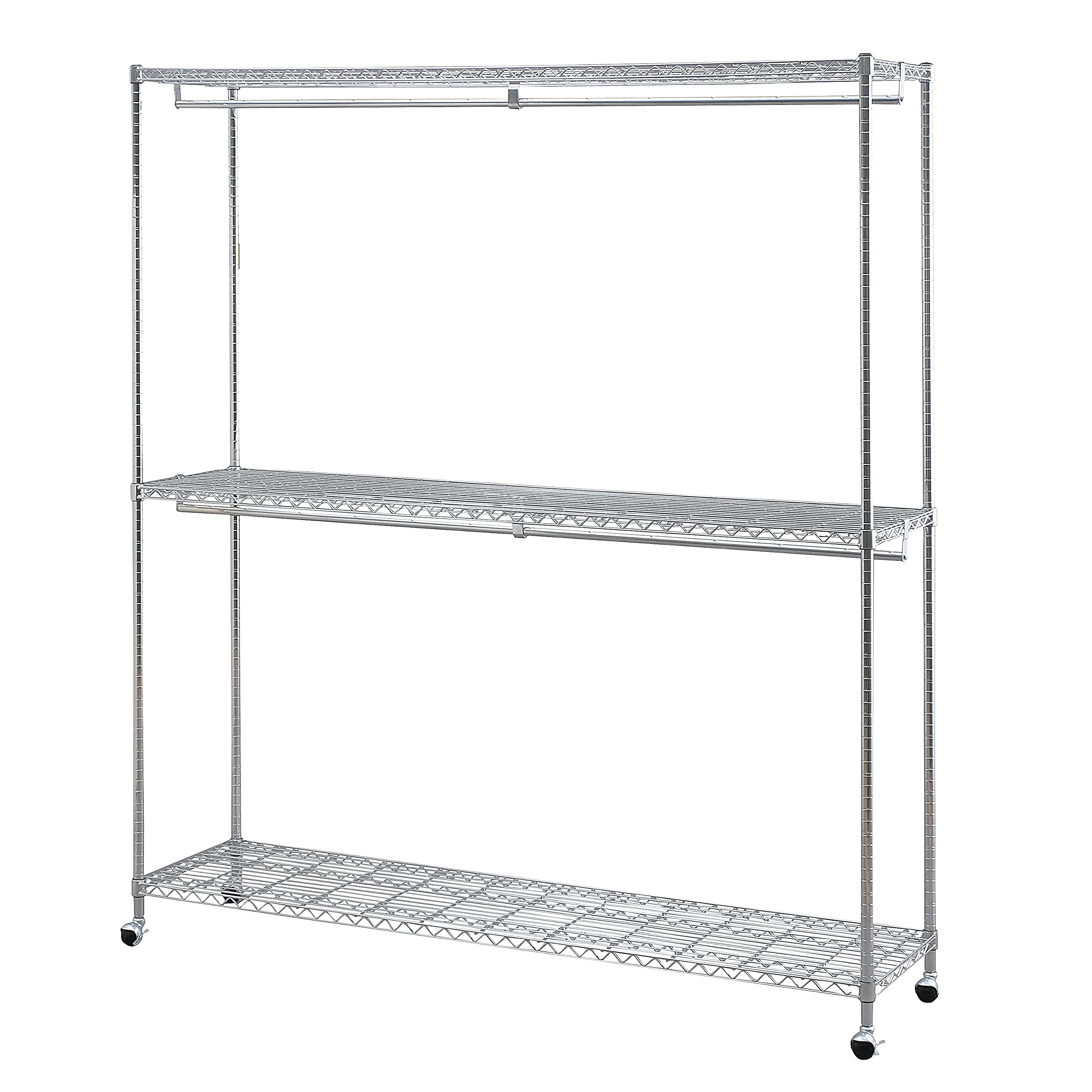 Amazon｜アイリスオーヤマ メタルラック ハンガー 幅180×奥行46×高さ