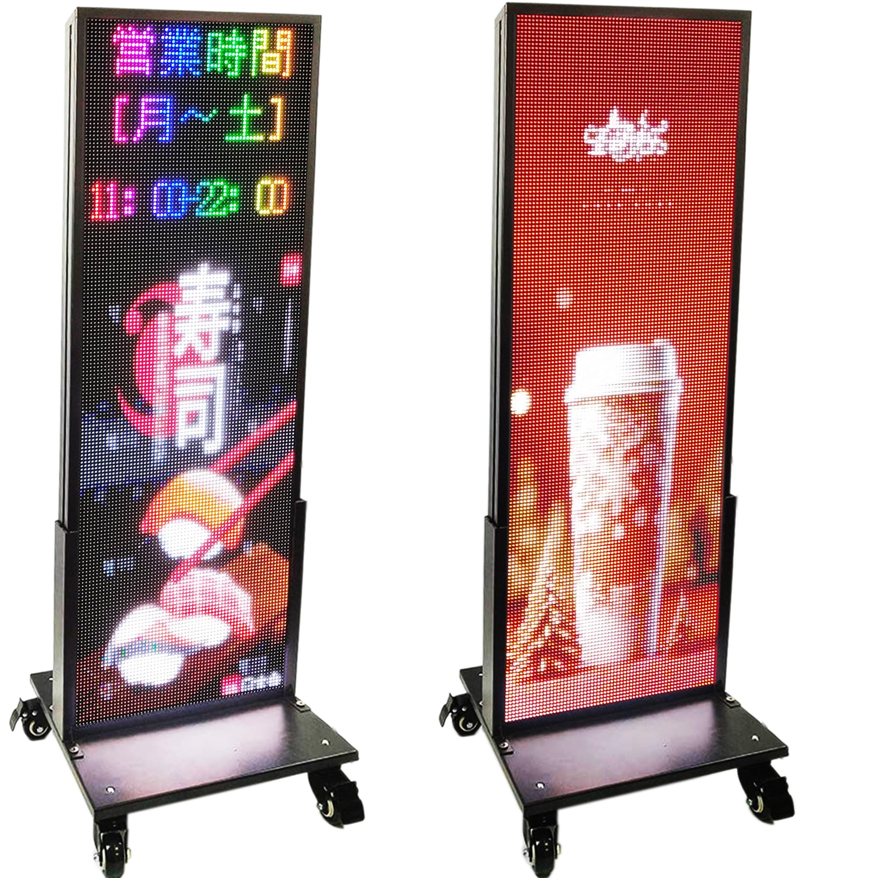 Amazon | LED看板 片面 屋外用 電光掲示板 108.5x36cm 立て看板 LED