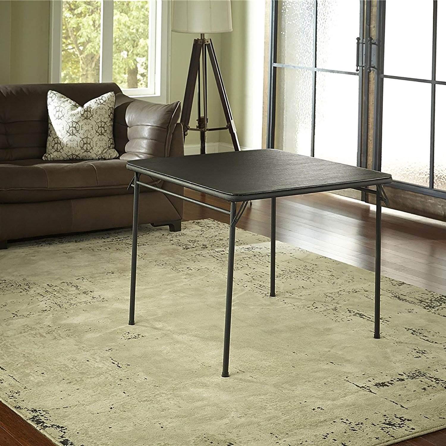 美品】Cosco ブラウン 正方形 折りたたみテーブル 34インチ Amazon.com