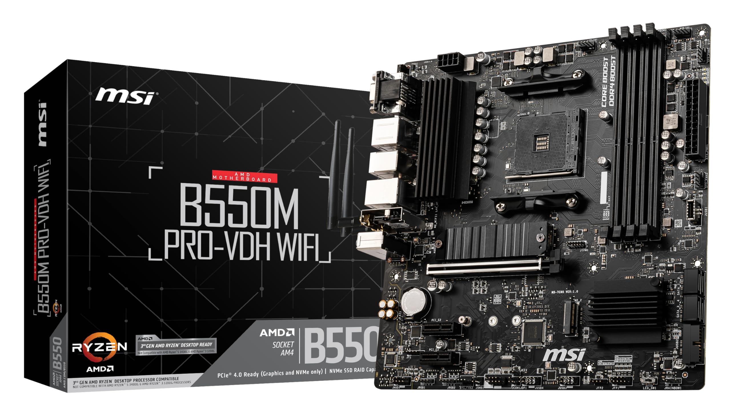 Amazon | MSI AMD B550M PRO-VDH WiFi ソケット AM4 Micro ATX DDR4