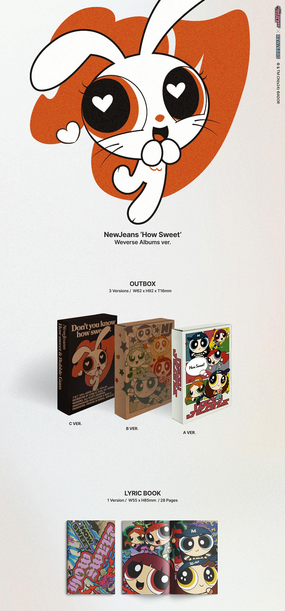 Amazon.co.jp: NewJeans How Sweet Double Single Album with Tracking