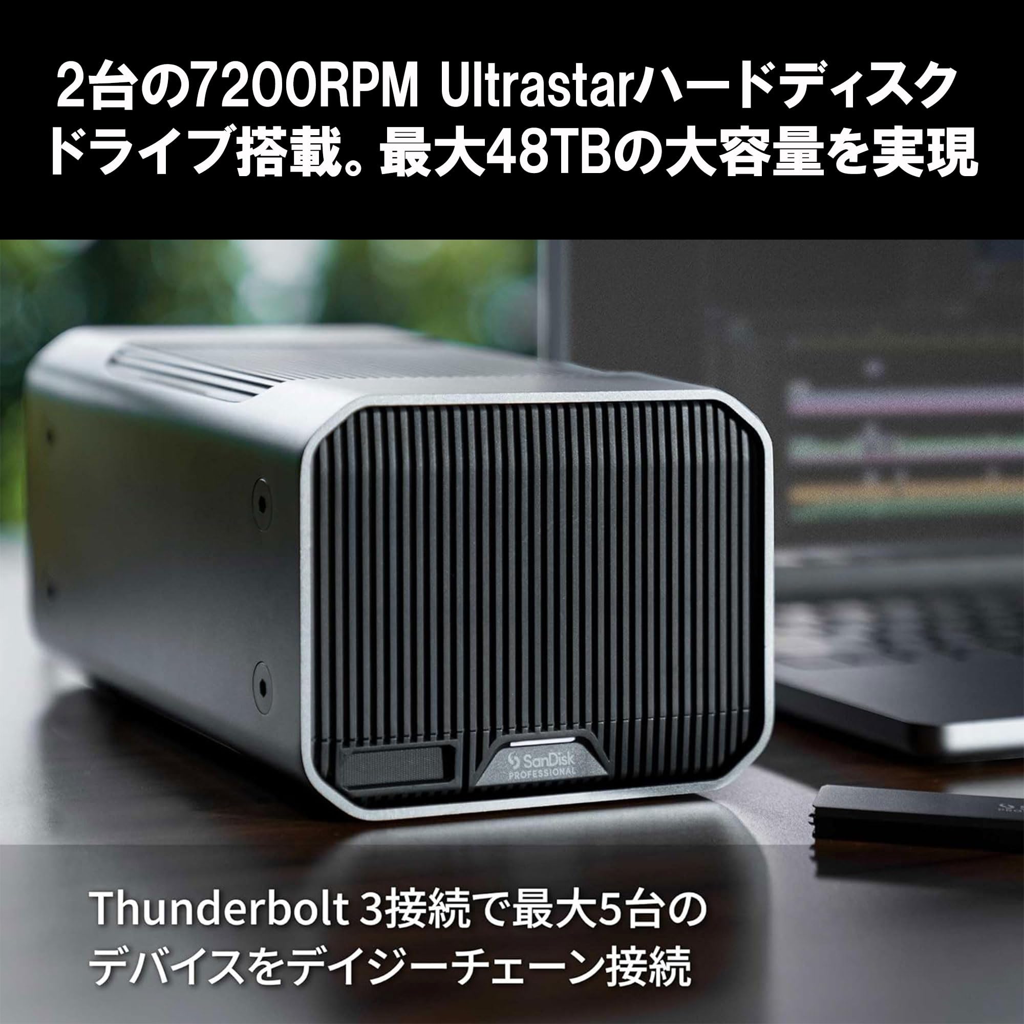 Amazon | サンディスクプロフェッショナル 外付けHDD 12TB G-RAID
