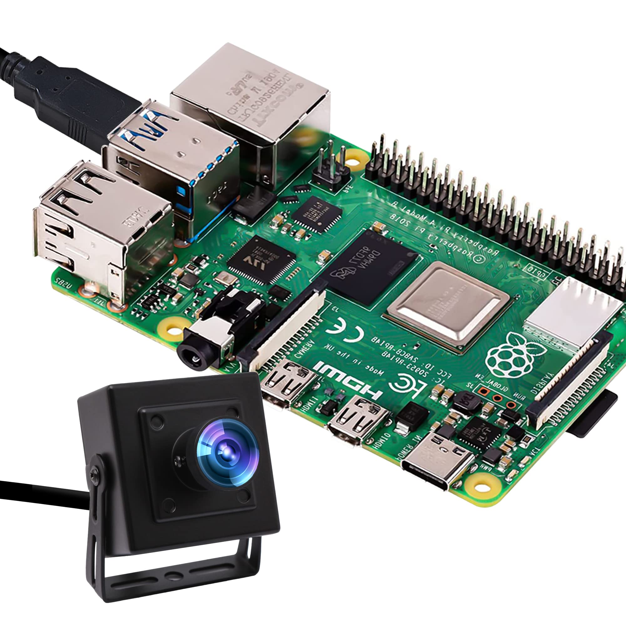 Amazon.co.jp: ELP 180度 魚眼レンズ 広角USBカメラ 1080P ミニ