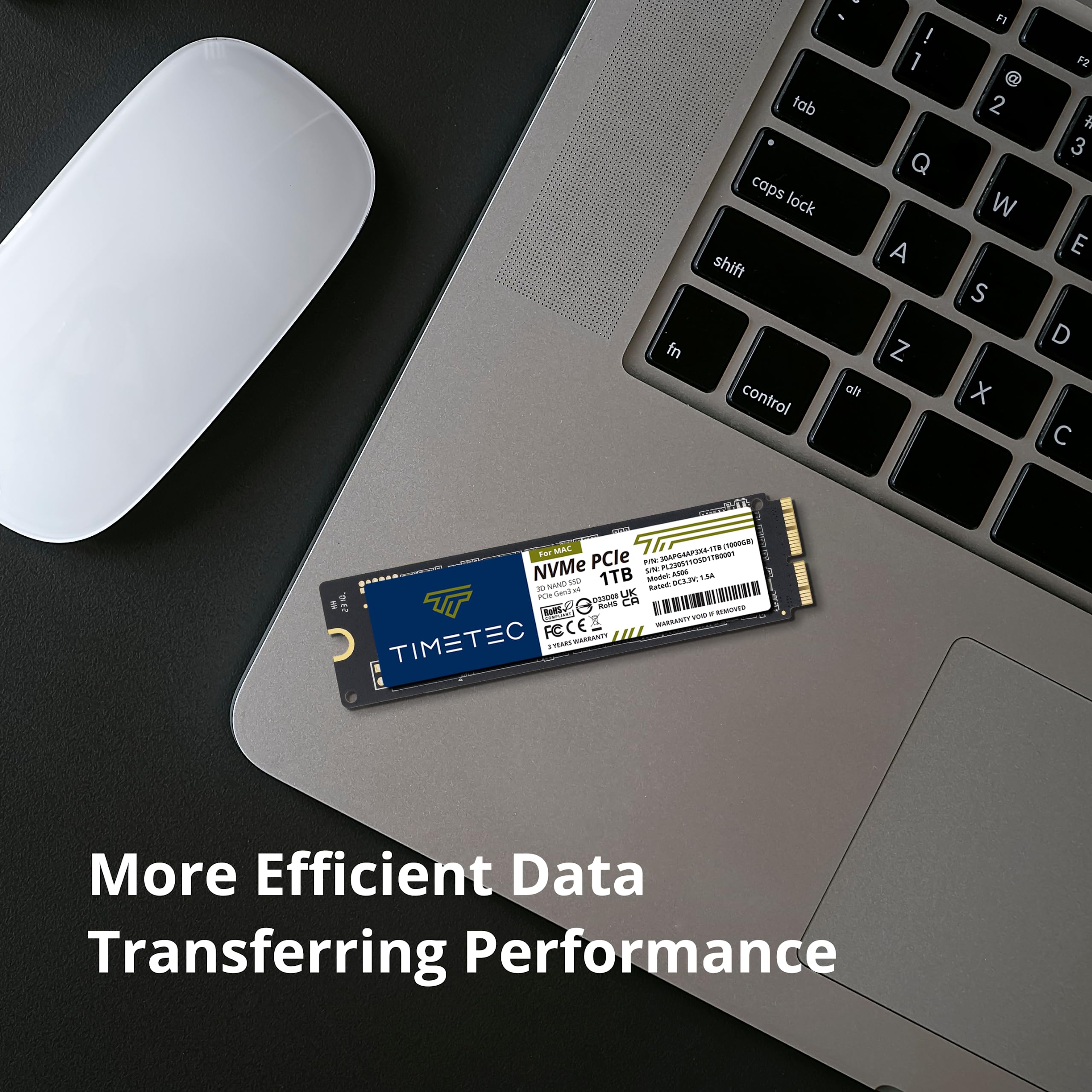 Amazon.co.jp: Timetec 1TB MAC SSD NVMe PCIe Gen3x4 3D NAND TLC