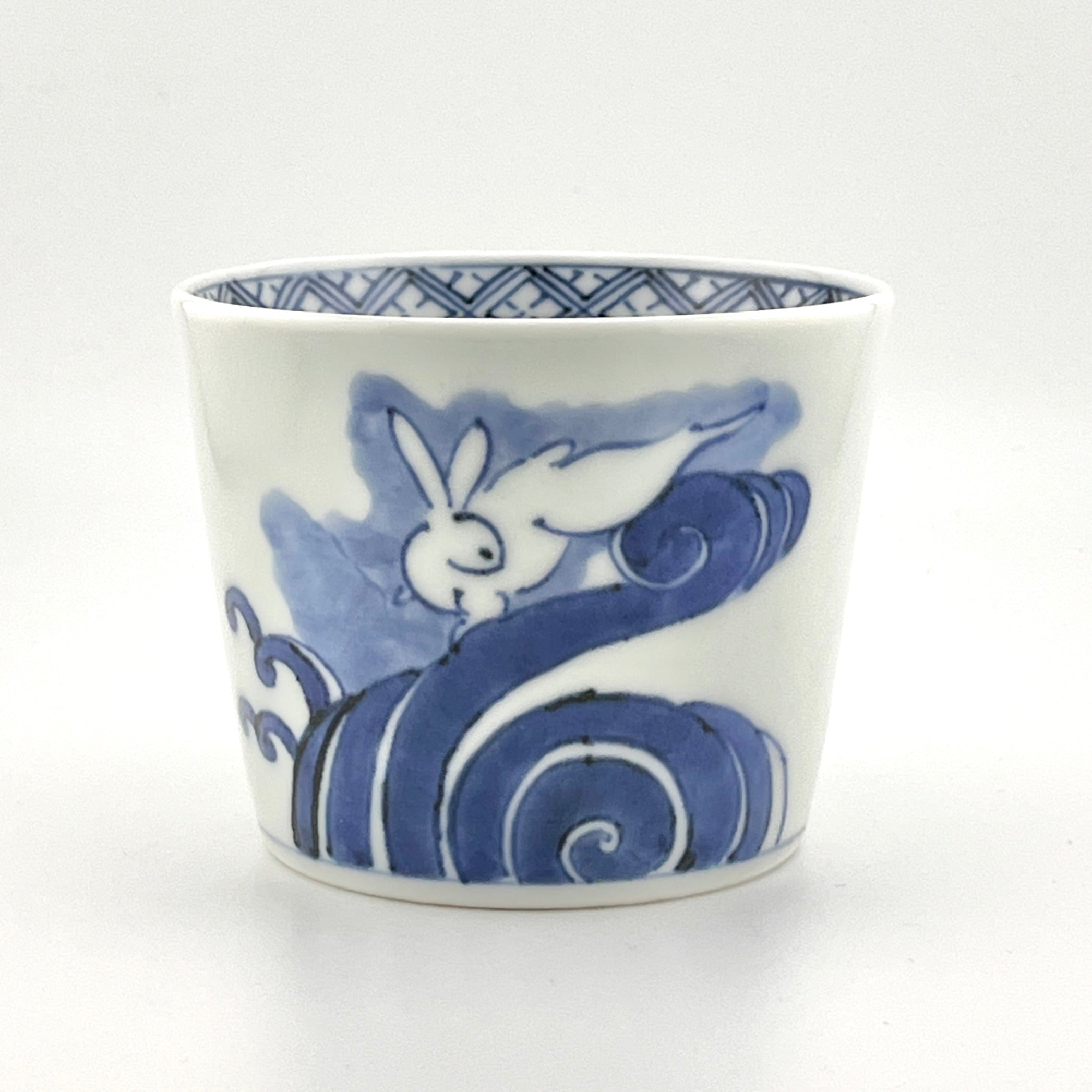 有田焼 貴祥窯 染付波兎紋そば猪口 – 生活民芸 なかむた