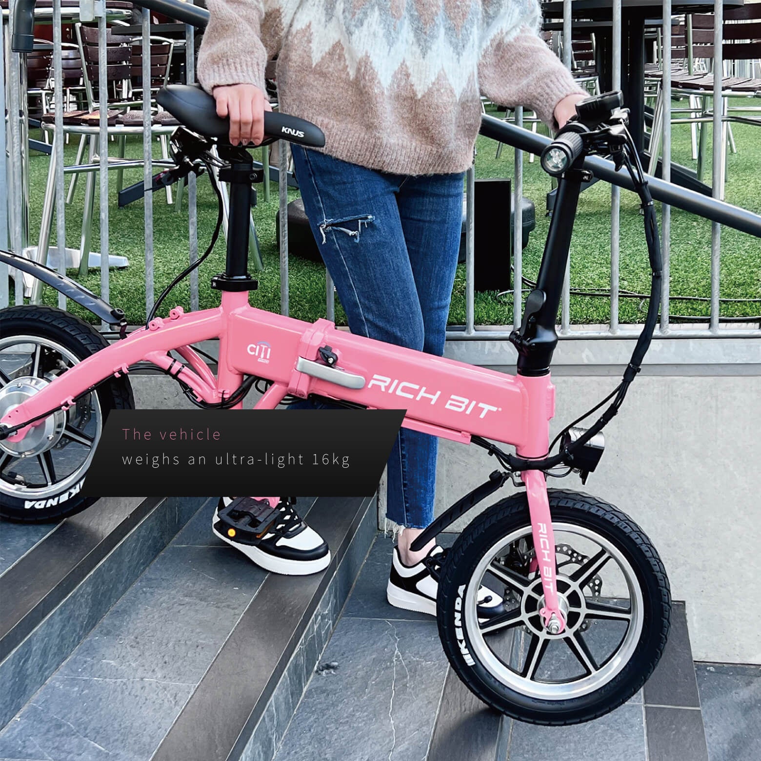 即納】RICHBIT CITY（サクラピンク）電動バイク 特定小型原付モデル