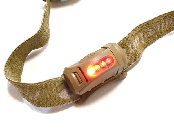 米軍実物 Princeton Tec Fred ヘッド ライト タンカラー 赤&白 特殊