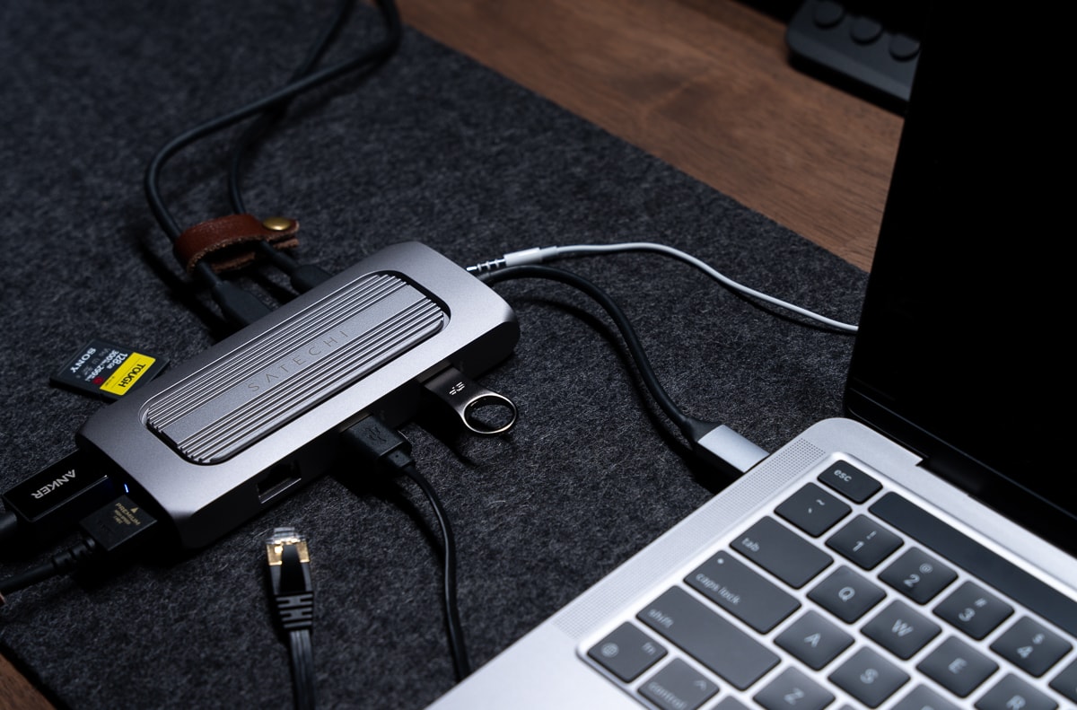 Satechi USB-C マルチ MXハブ 10-in-1 レビュー：M1 MacBookでも2台の