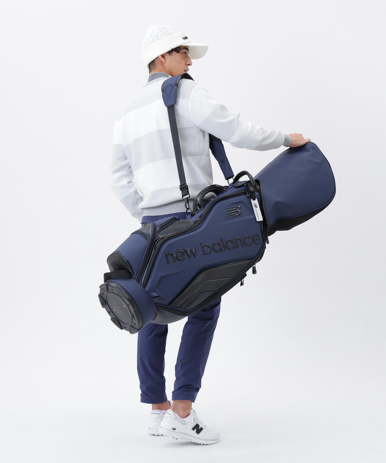 マットPU×エンボスPU×エナメル キャディバッグ(46インチ対応)(9型