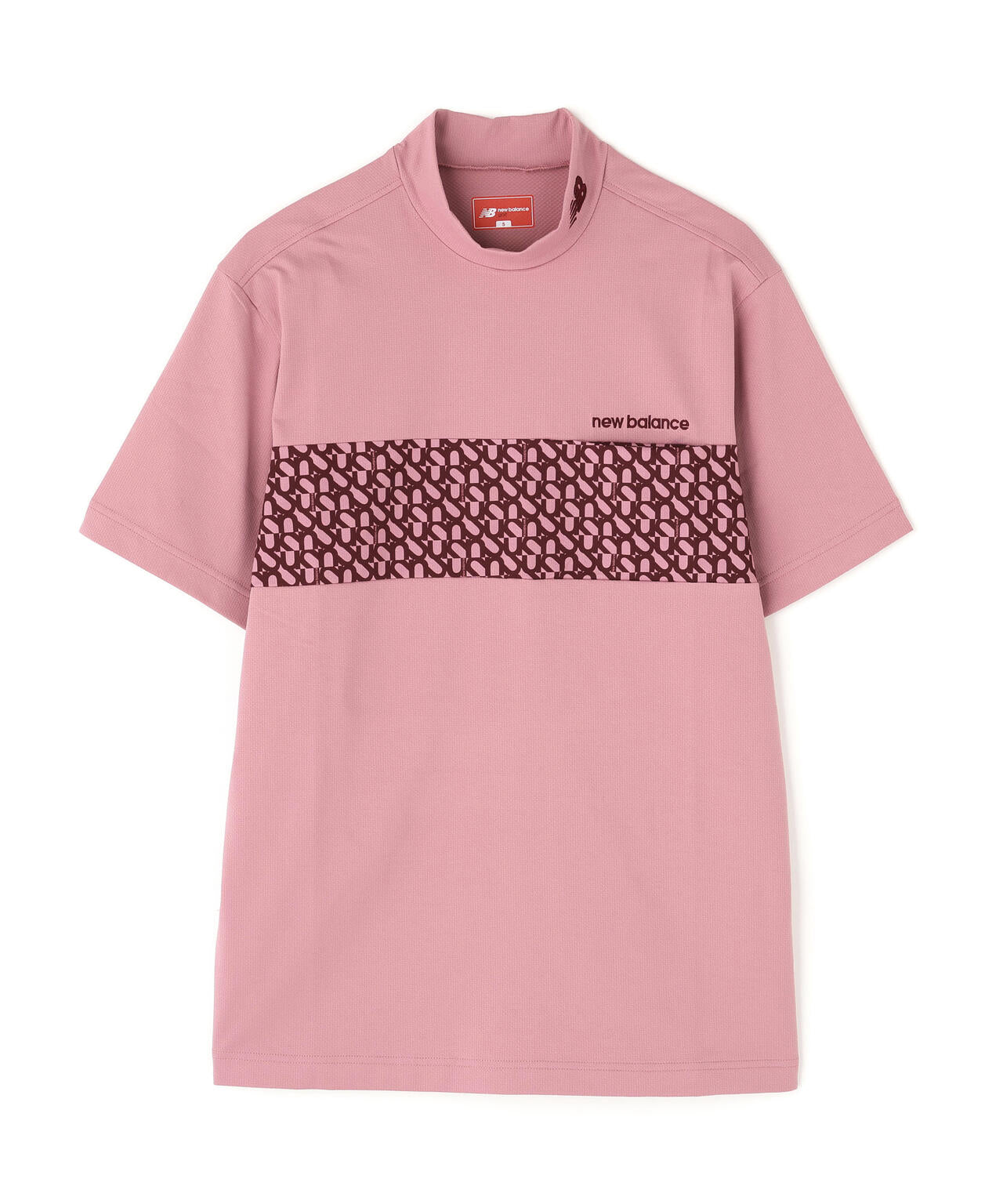 ロゴジオメトリック柄 半袖 モックネック プルオーバー (MENS) | new