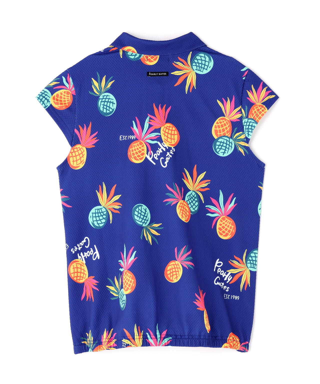 46G75d PBTドビーポロシャツ ＜パイナップルアート柄＞ | PEARLY GATES