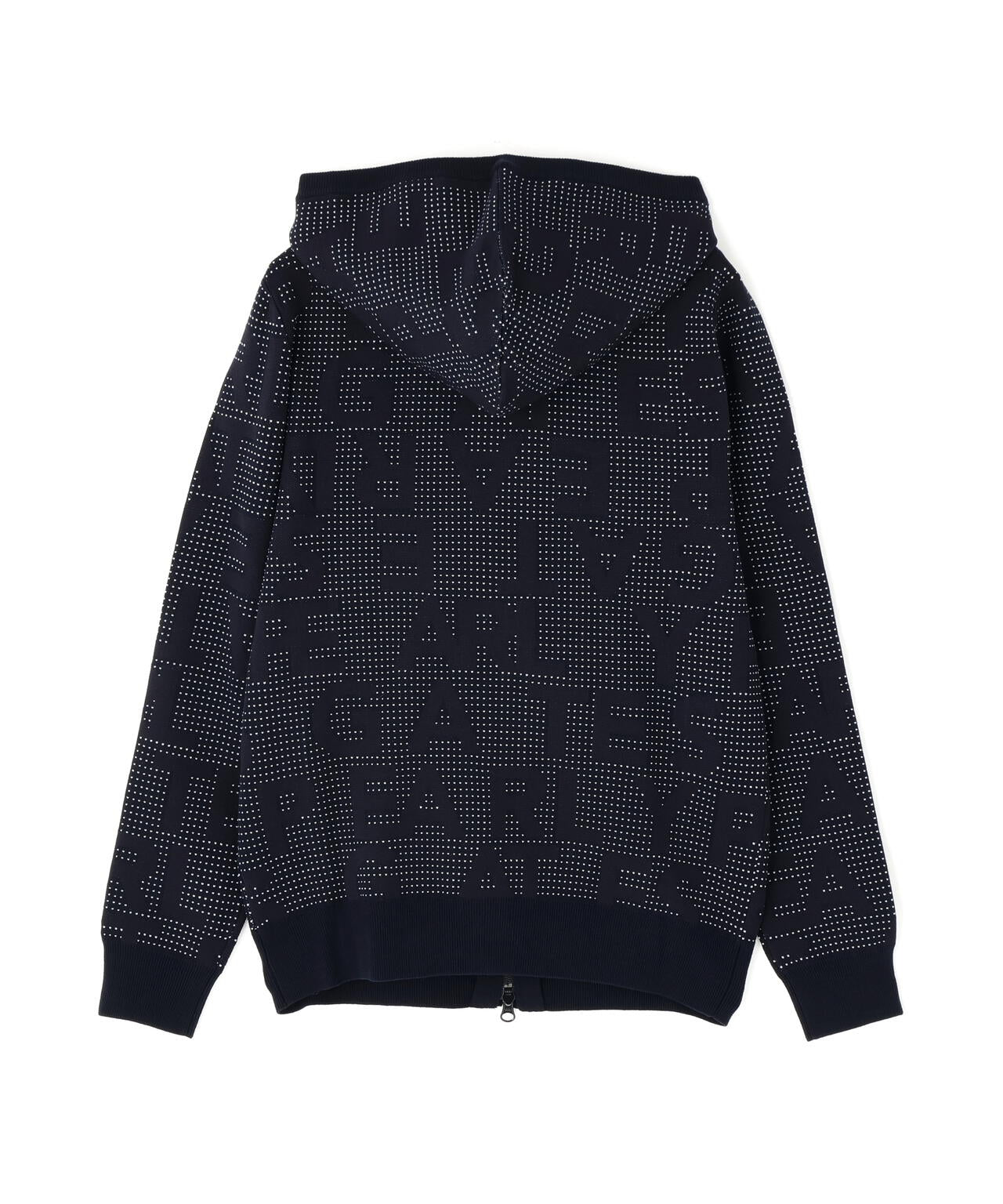 12Gダブルジャガードロゴ総柄フルジップニットフーディ | PEARLY GATES