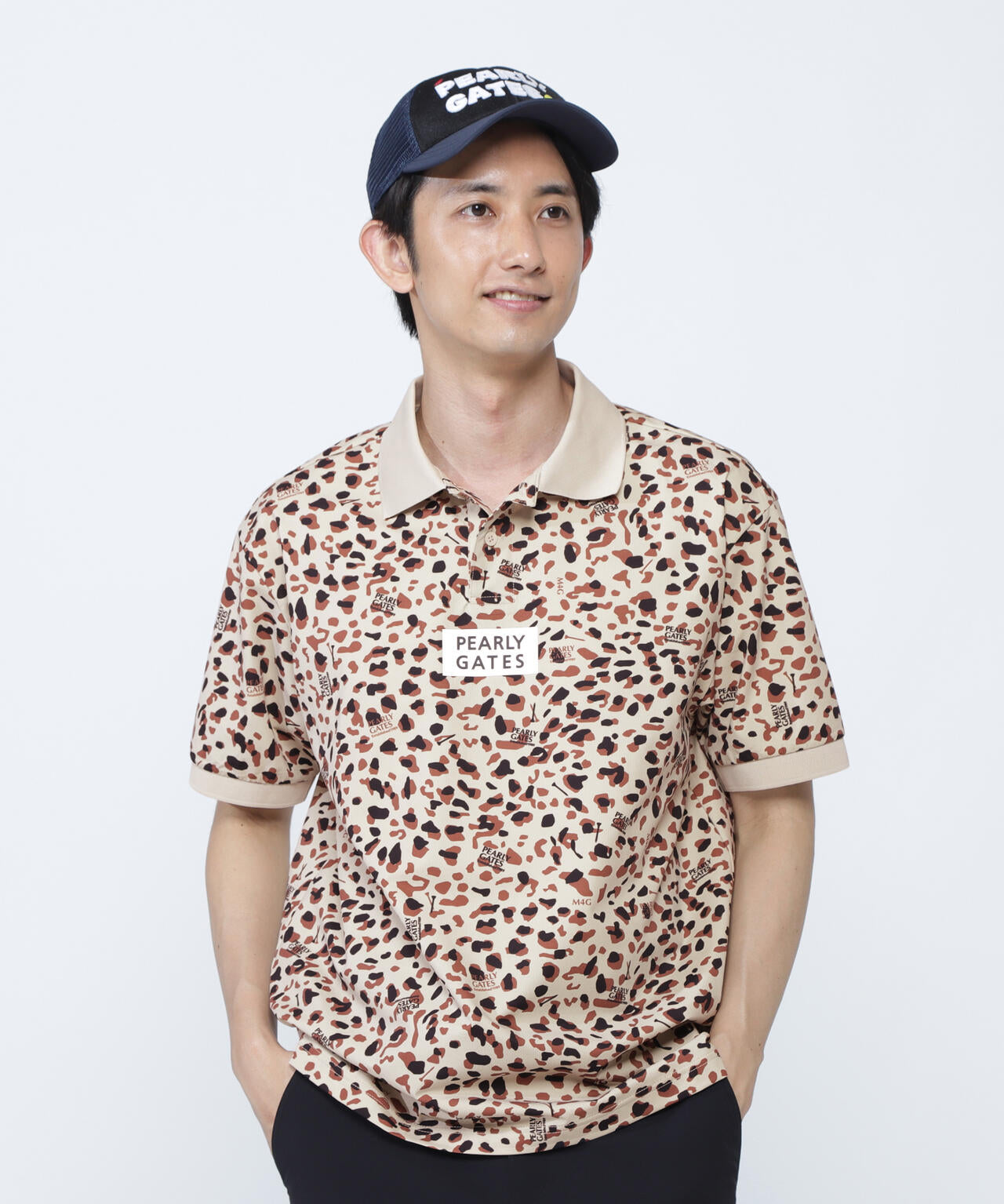 格子ジャージ半袖ポロシャツ ＜ヒョウ柄＞ | PEARLY GATES（パーリー