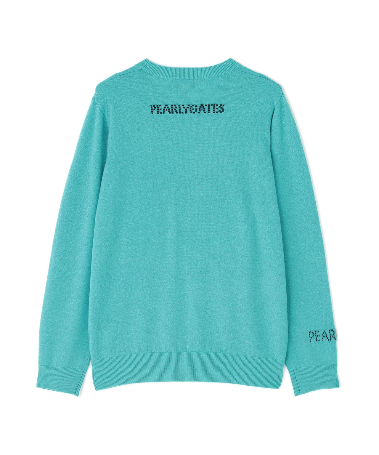 12G部分ジャガードカシミヤ100クルーネックニットプルオーバー