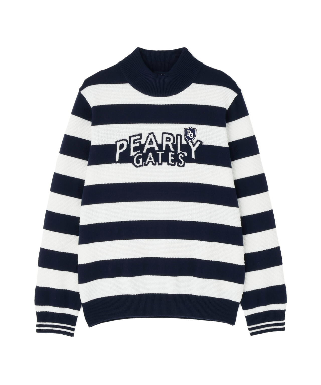 パーリーゲイツ☆ボーダー柄メンズ長袖ニット☆サイズ5（L） 10G天竺