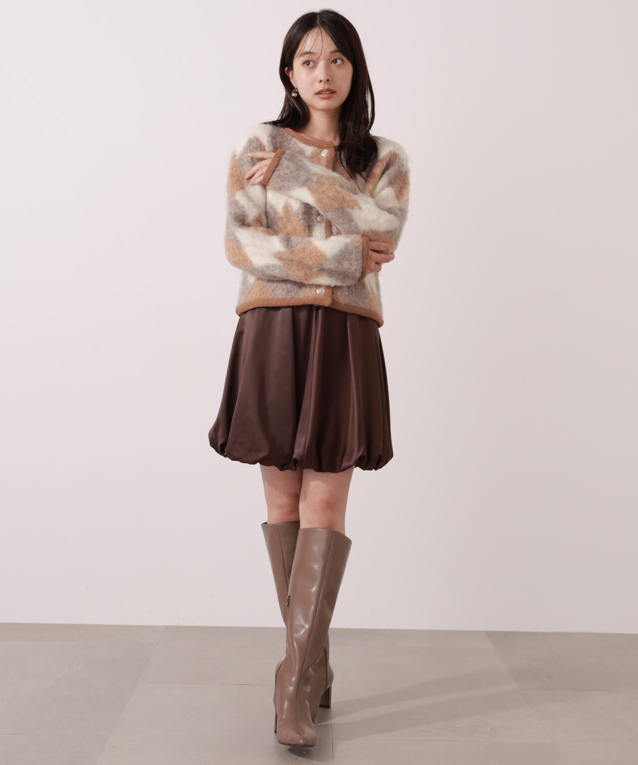 青島心さん着用】シャギーニットジャケット | PROPORTION BODY