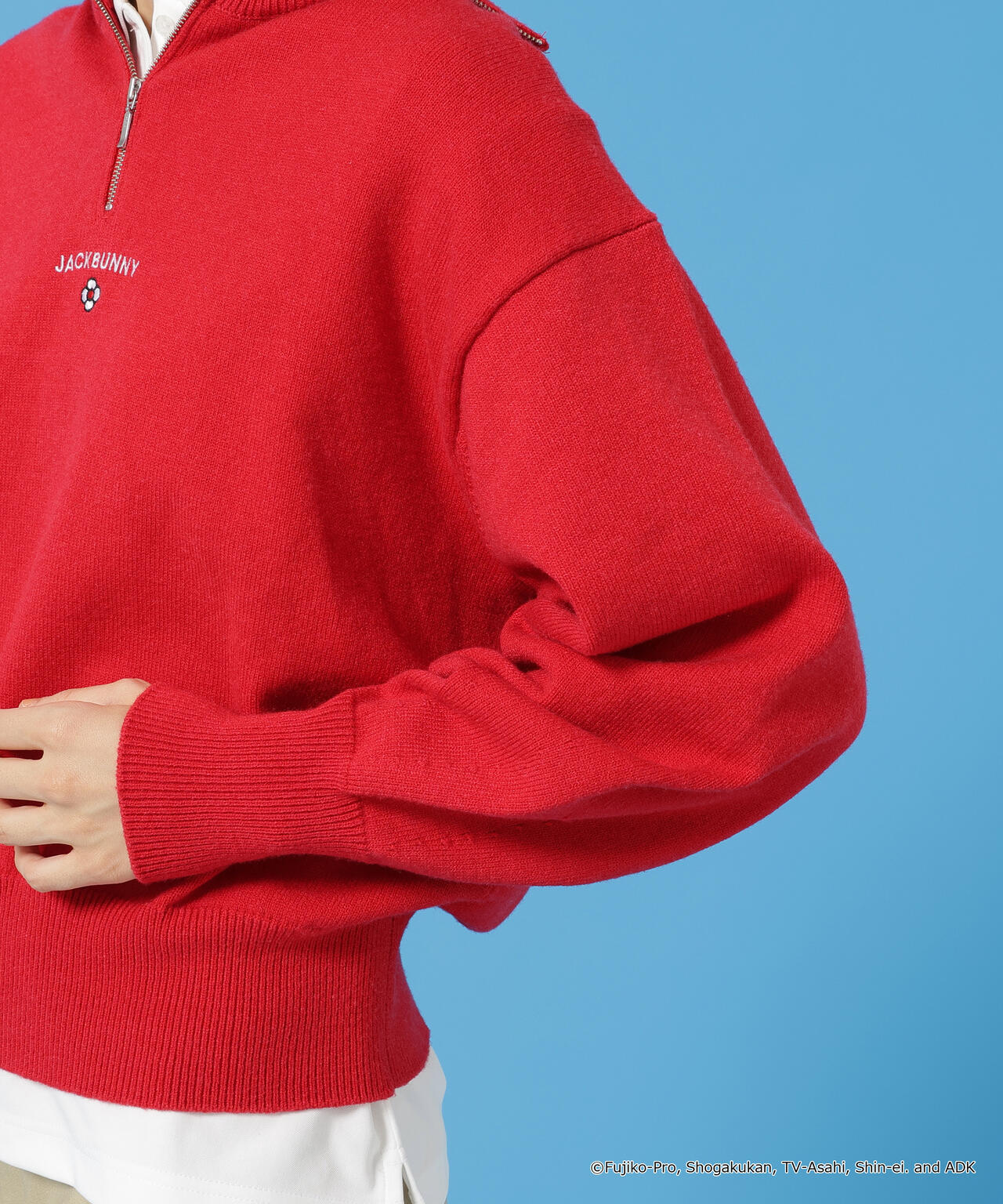 ドラえもん】ダブルジャガードハーフジップニットプルオーバー | Jack