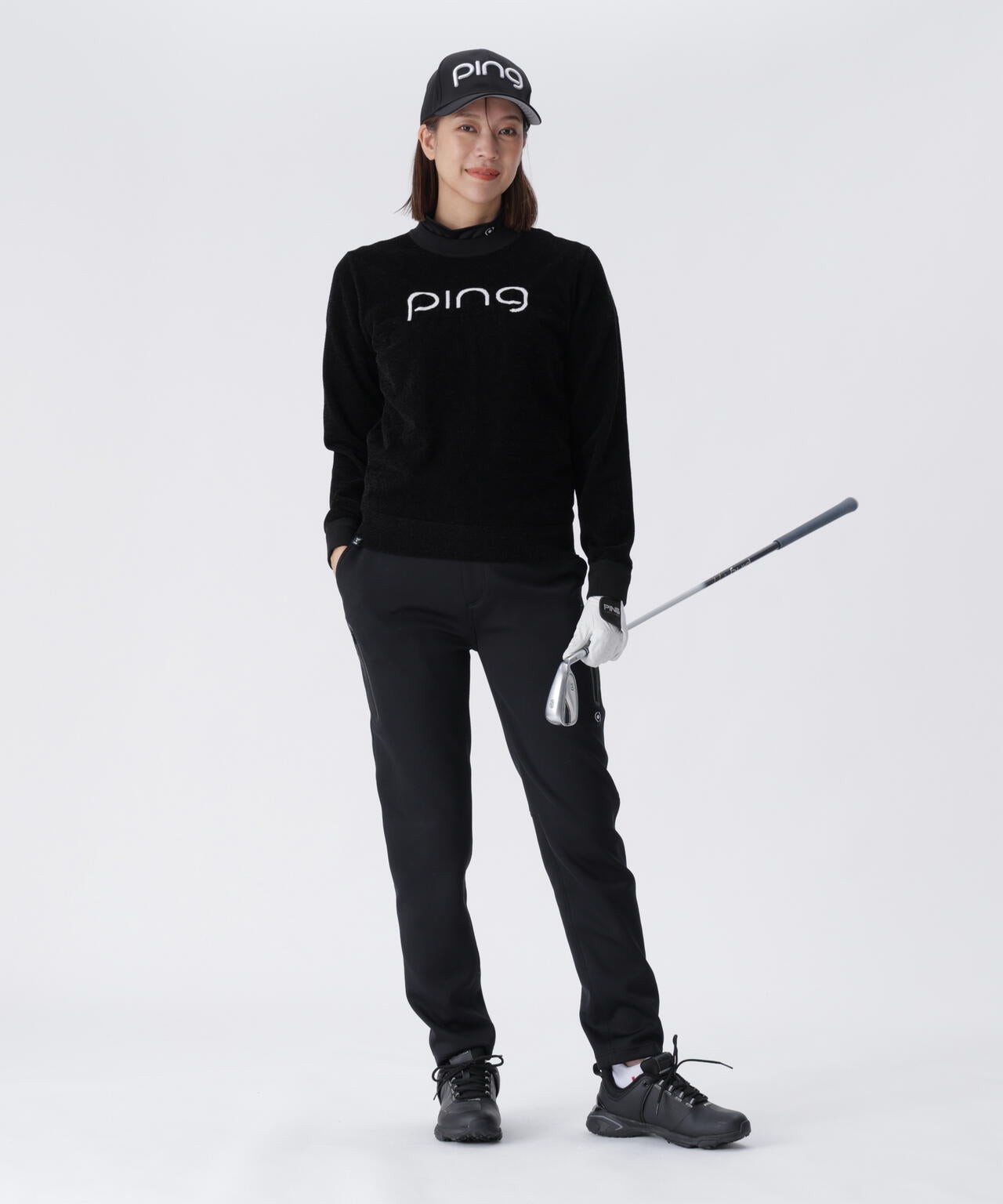 PING APPAREL】pingジャカード モールニットクルーネックニットプル