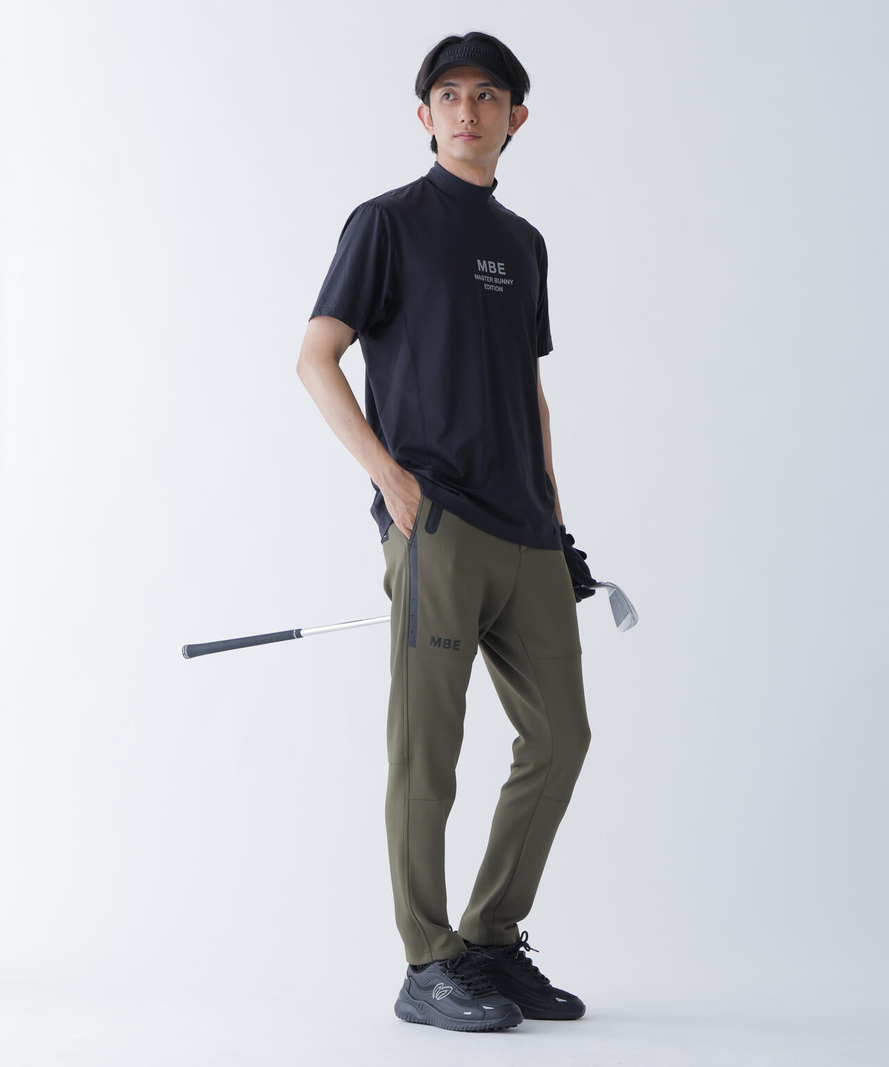 クロスミントサークルジャガード半袖ハイネックカットソー | MASTER