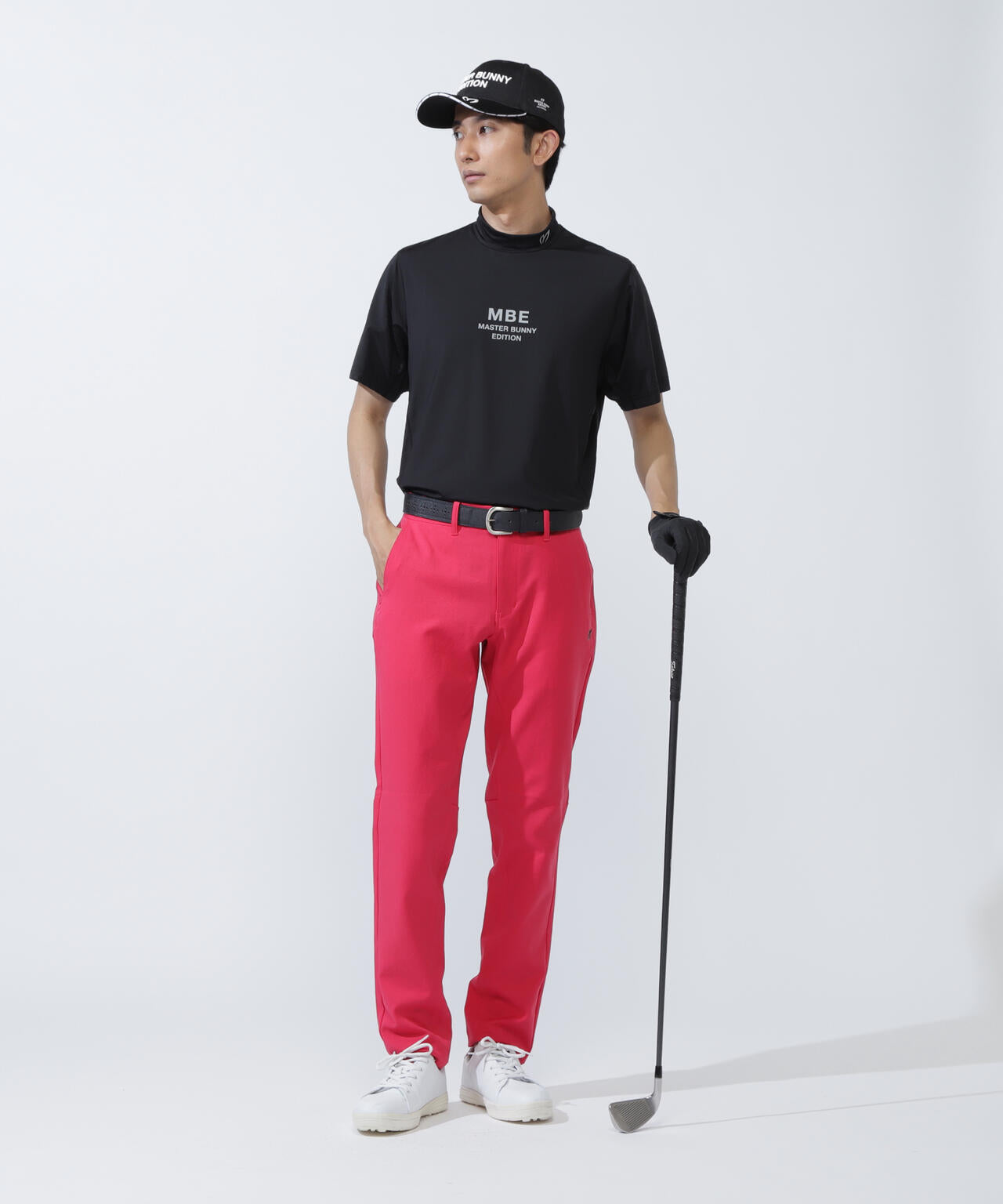 クロスミントサークルジャガード半袖ハイネックカットソー | MASTER