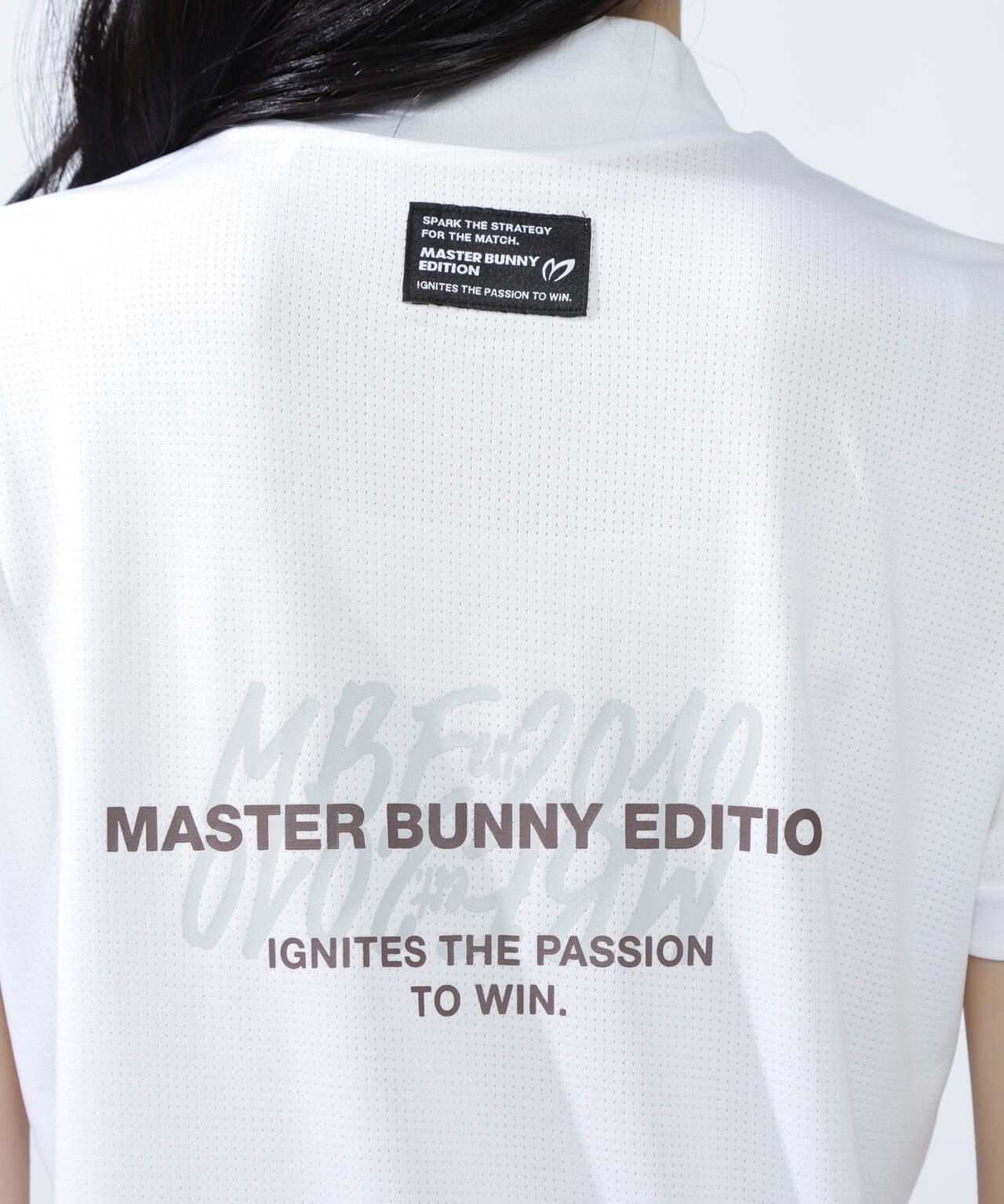 ベアメッシュ半袖モックネックカットソー | MASTER BUNNY EDITION