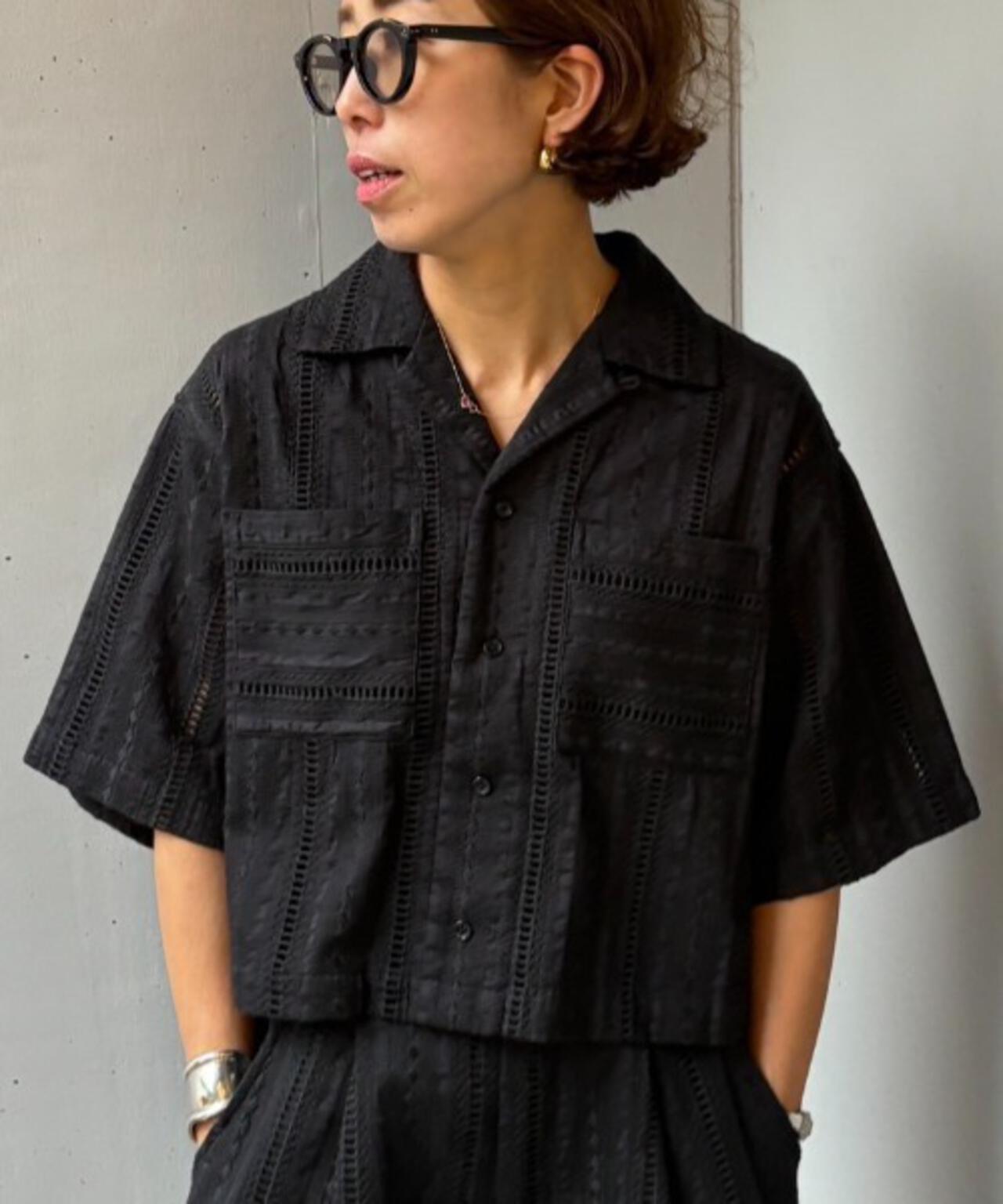 Schott×RUMBLE RED（ショット×ランブルレッド）オリジナル刺繍半袖開襟