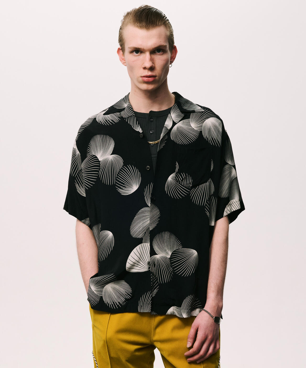 PJ/×パイナップルジュース/RAYON SHIRT SHELL/レーヨンシャツ シェル