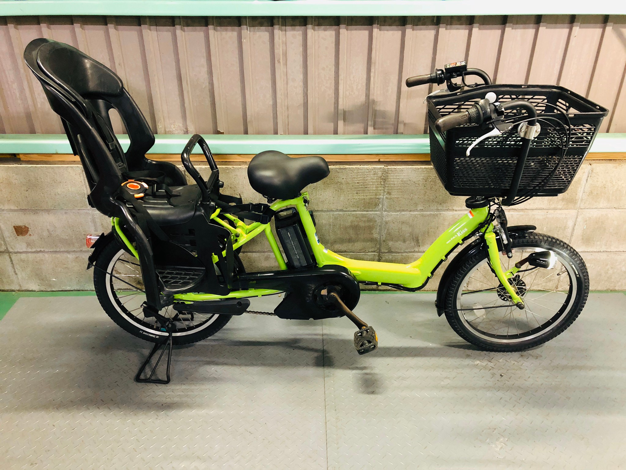 SOLD OUT】電動自転車 ヤマハ PAS Kiss 20インチ 後子供乗せ 8.7Ah 緑