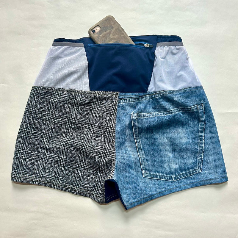 MMA×RYOGEN Racing Run Shorts V2.5（Unisex / Denim×Check）MMA