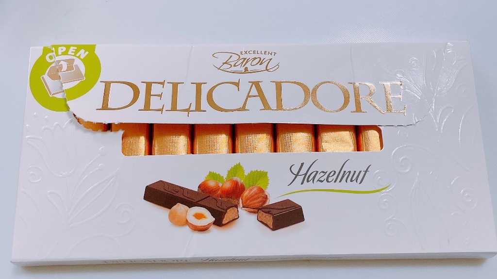 中評価】神戸物産 ヘーゼルナッツチョコバーの感想・クチコミ・商品
