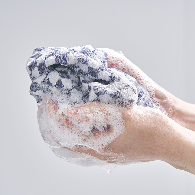 男のキメ肌 ボデイタオル かため 28×120cm ブラック ｜ ミスター