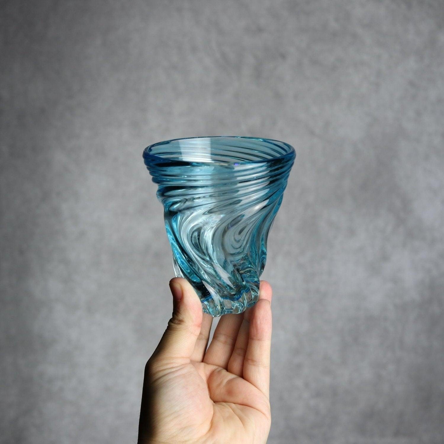 S.モールグラス 水色 琉球ガラス ガラス工房清天｜ガラス工房 清天