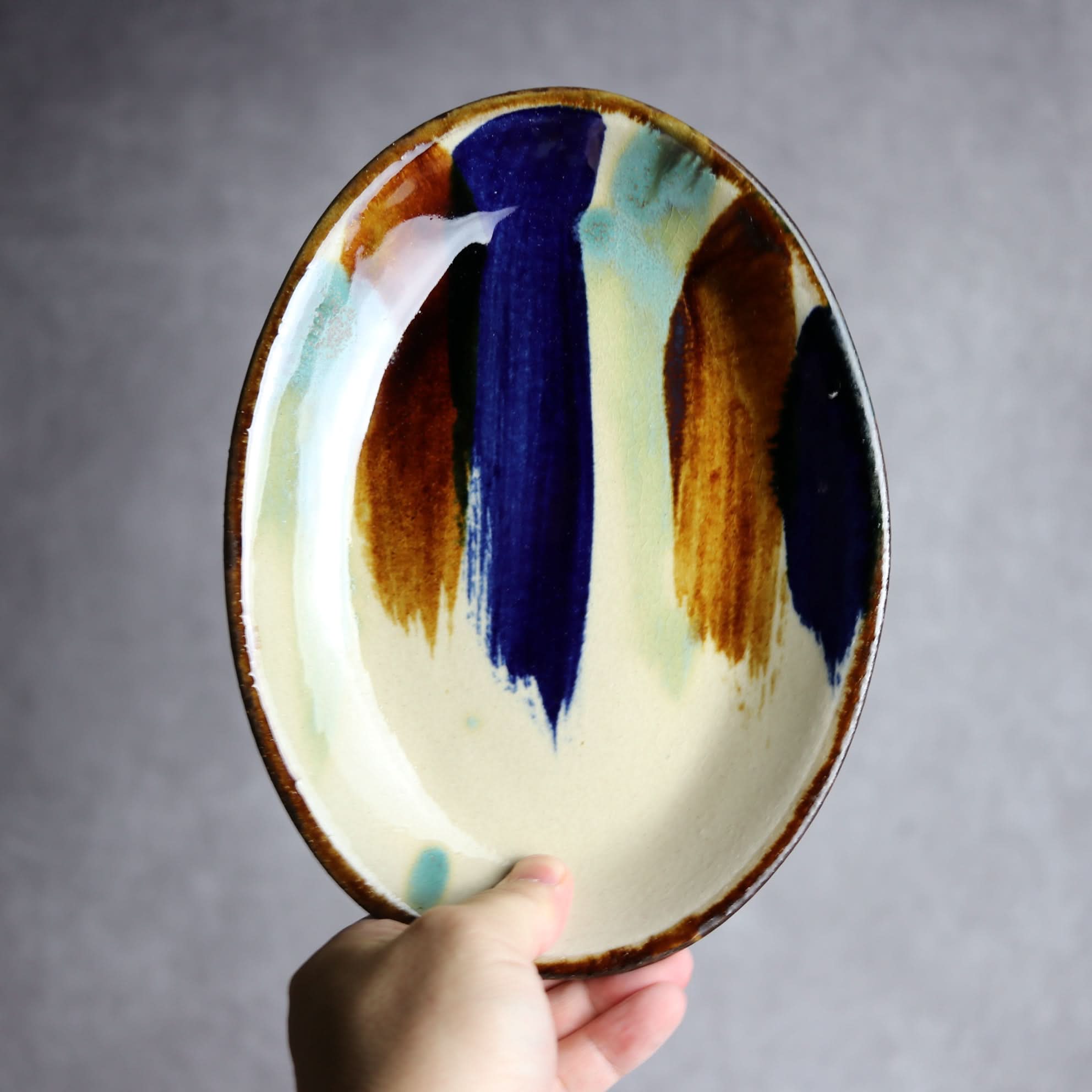 楕円皿（オーバルプレート）｜沖縄 やちむん 陶器・琉球ガラス｜mundasui