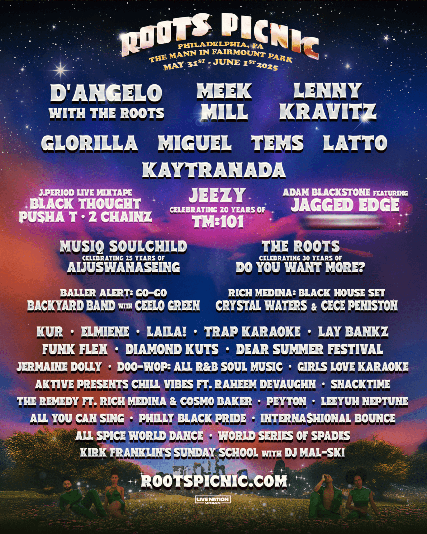 The Roots Picnic 2025: D'Angelo, Lenny Kravitz, Meek Mill, and