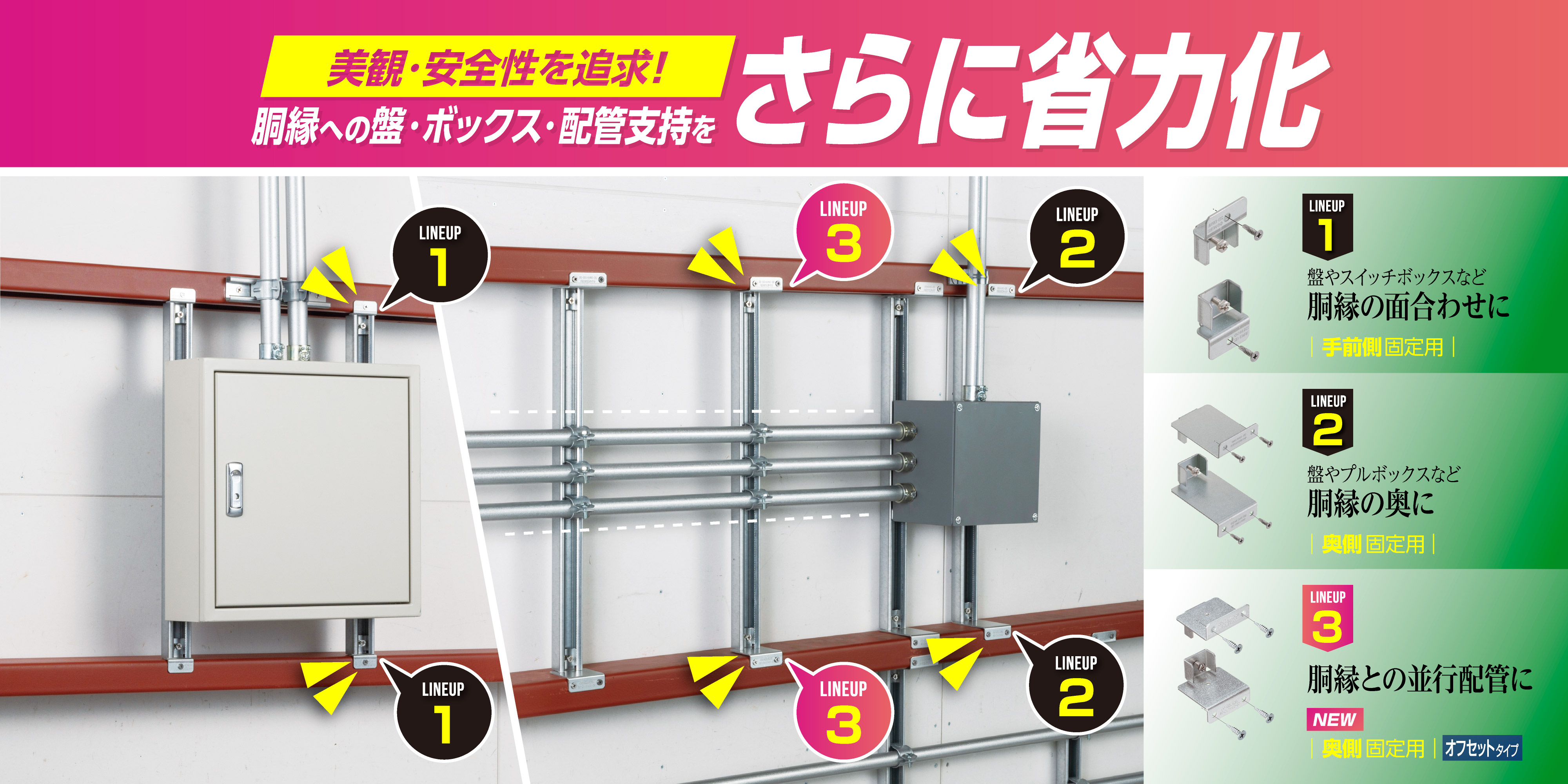 胴縁用チャンネル支持金具｜新商品一覧｜商品情報｜ネグロス電工の新