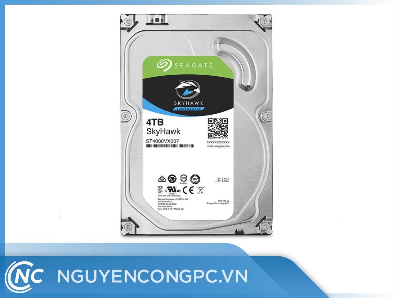 Ổ cứng HDD Seagate SKYHAWK 4TB, Sata3, 64MB Cache (ST4000VX007)