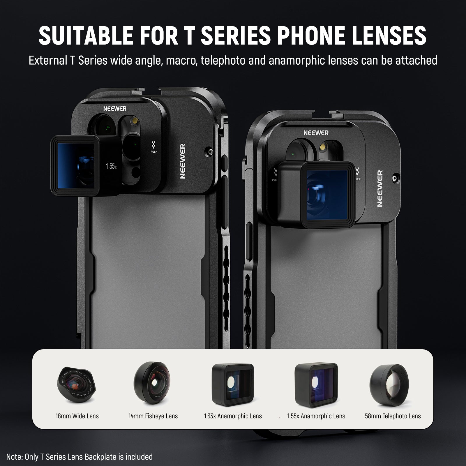 NEEWER PA034 T-Series Lens Mount for iPhone Cage