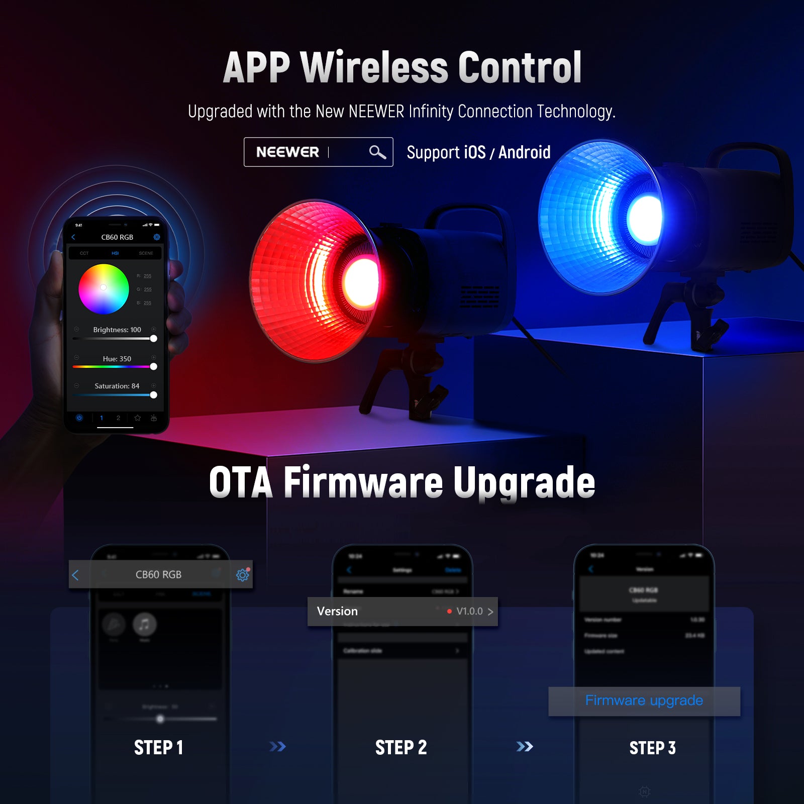 NEEWER CB60 RGB 70W LED Video Light | Constant Light