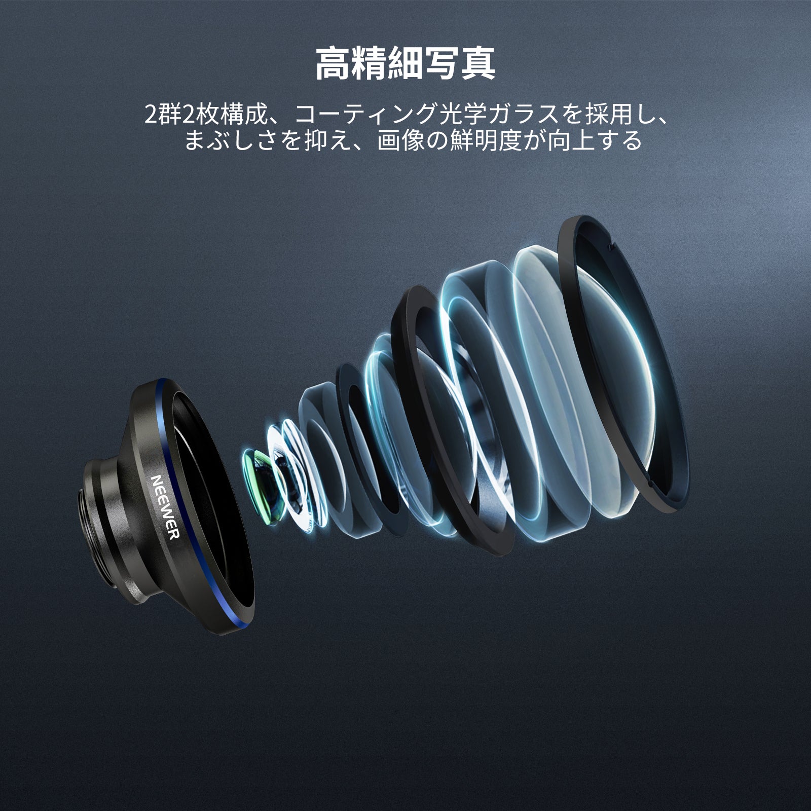 NEEWER LS-29 PRO 8mm 魚眼レンズ 17mmスマホレンズクリップ付き