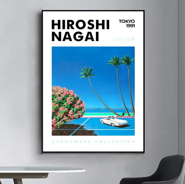 Quadro Hiroshi Nagai - Tennis & Car - Neibac - Spedizione gratuita