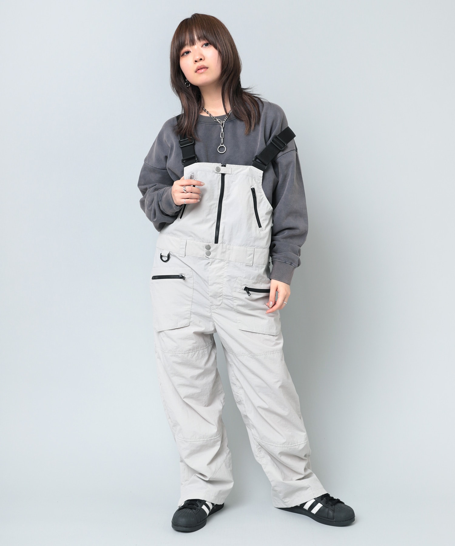 O0712 ビブパンツ(M ライトグレー): パンツ - RNA ONLINE STORE