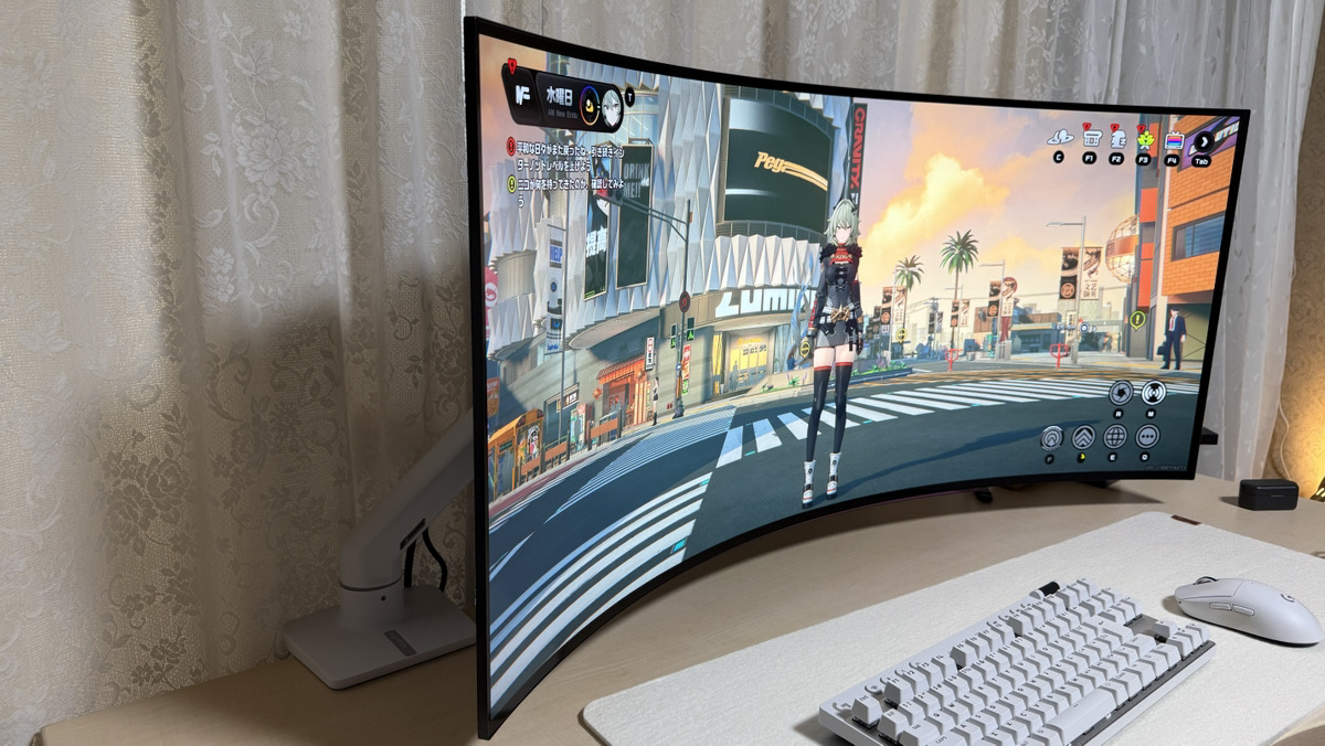 ガッツリ曲がった大画面ゲーミングモニター「LG 45GS96QB-B」で『ACVI