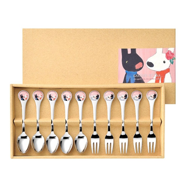 リサとガスパールのデザート用カトラリー5組セット「普段使い」の