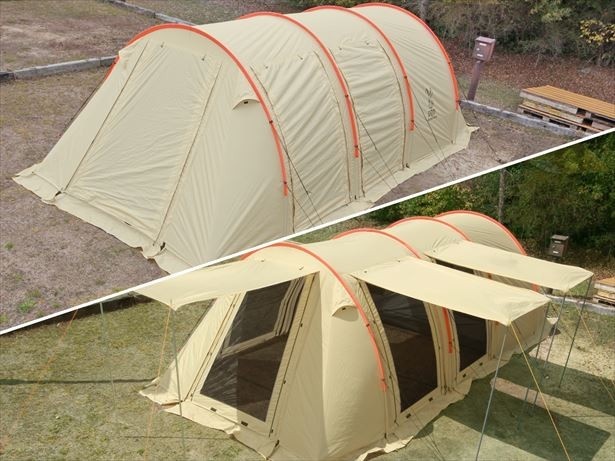 春だ、キャンプだ、最大15人収容可能な｢カマボコテント2｣だ