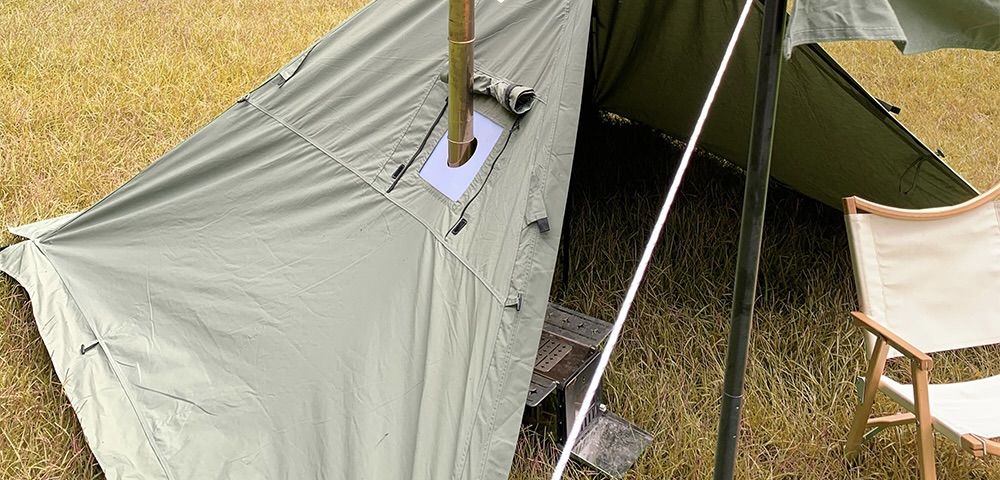 オススメ5選比較！ 『ソロ用ワンポールテント TC素材 煙突穴付き